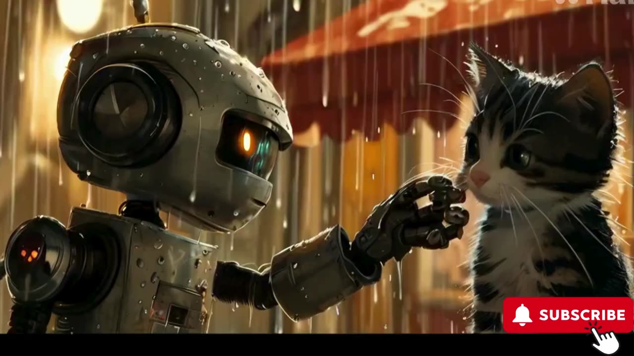 ATiny Robot's Friendship with a Stray Cat एक छोटे रोबोट और आवारा बिल्ली की दिल छू लेने वाली दोस्ती