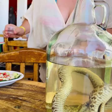 snake in alcohol