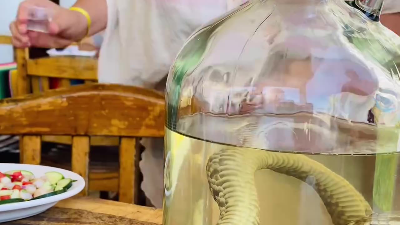 snake in alcohol