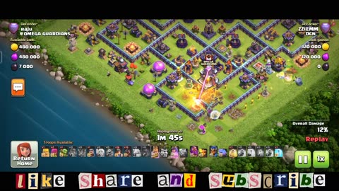 Easily Three Star with Hog and Miner attack with Queen Charge || COC || Flick Shok