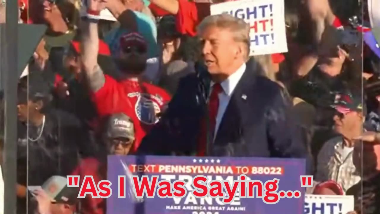 Trump Returns to Butler, PA Rally After Assassination Attempt: "As I Was Saying..."