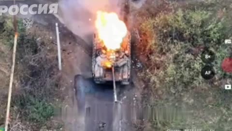 Paratroopers finish off Ukrainian tank