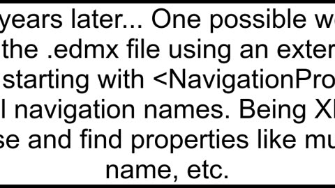 Meaningful Names for Navigation Properties using Entity Framework