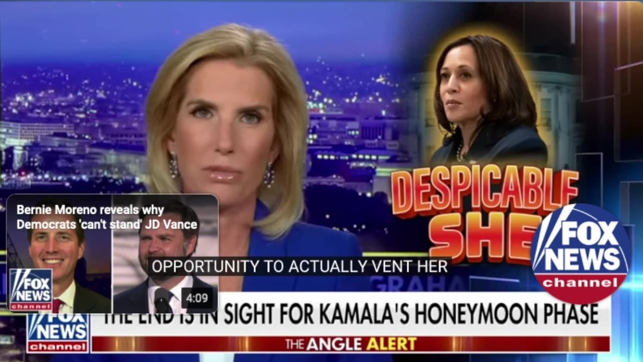 Ingraham Angle : Kamala's Honeymoon Period Is Over