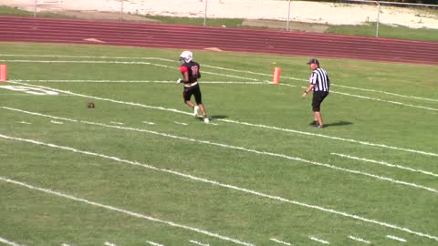 George Johnson PUNTS to the 1-yard line