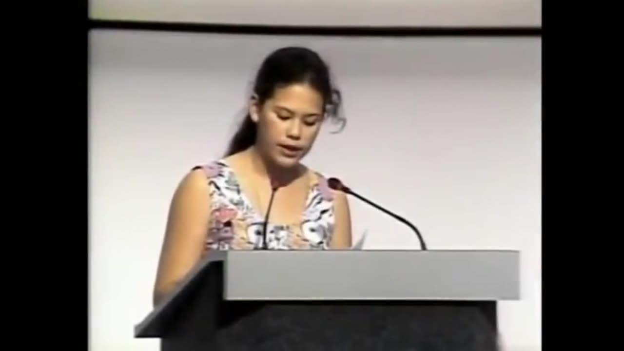12 year old MTF tranny boy launches UN Agenda 21 In Rio de Janeiro 1992