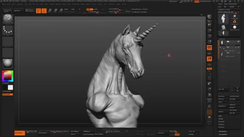 Chapter 7: Modeling a unicorn in ZBrush Unicorn ZbrushSpeedSculpt.