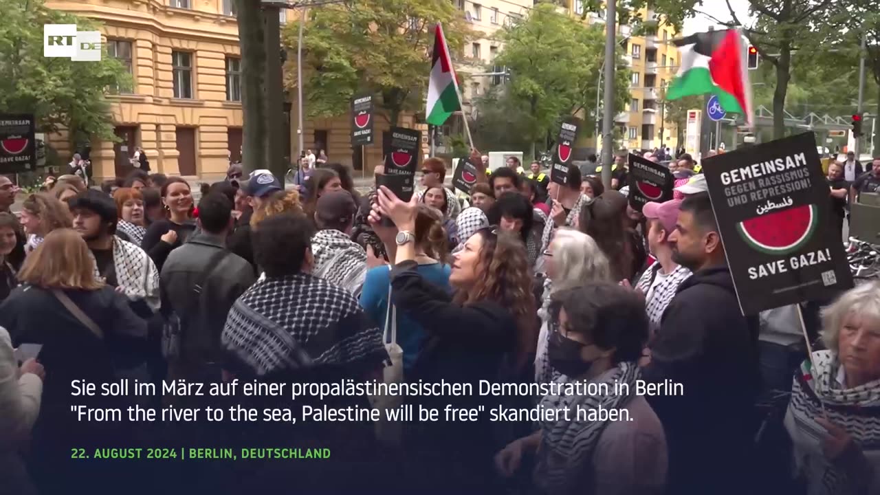 Vor Berliner Gericht: Proteste bei Prozess gegen propalästinensische Aktivistin