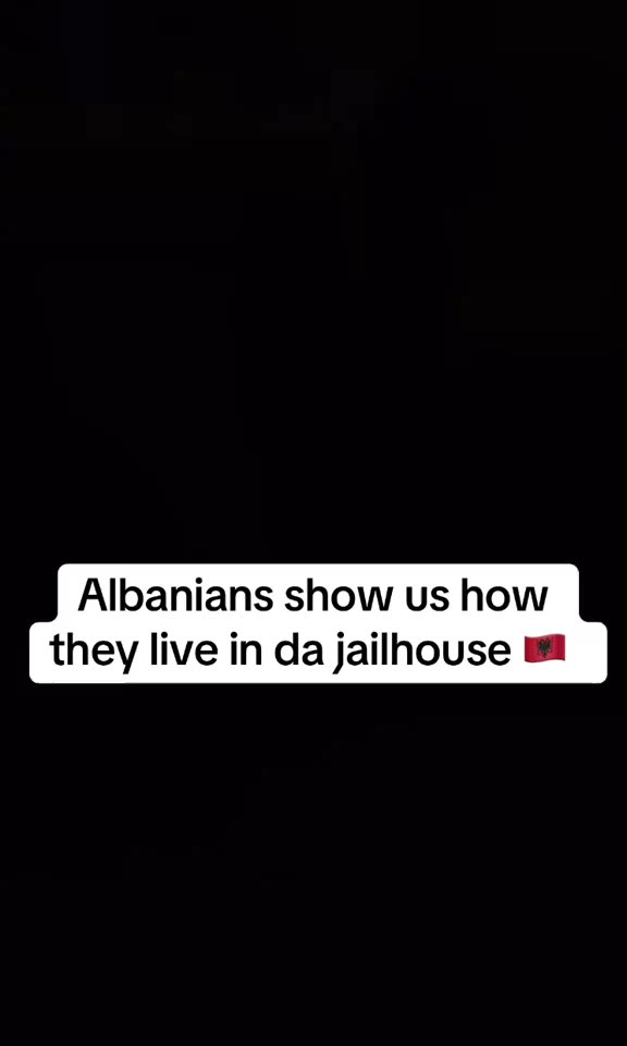 Albanians living the life in a UK prison, Brixton HMP. Filming on a mobile phone