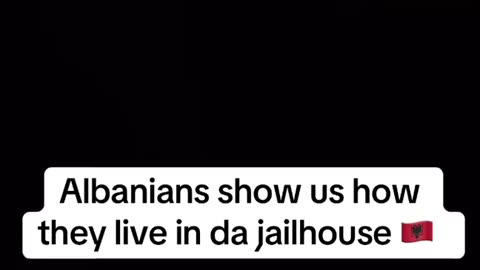 Albanians living the life in a UK prison, Brixton HMP. Filming on a mobile phone