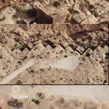 Gigantic blocks of stones cut in a very clean way and lined up in