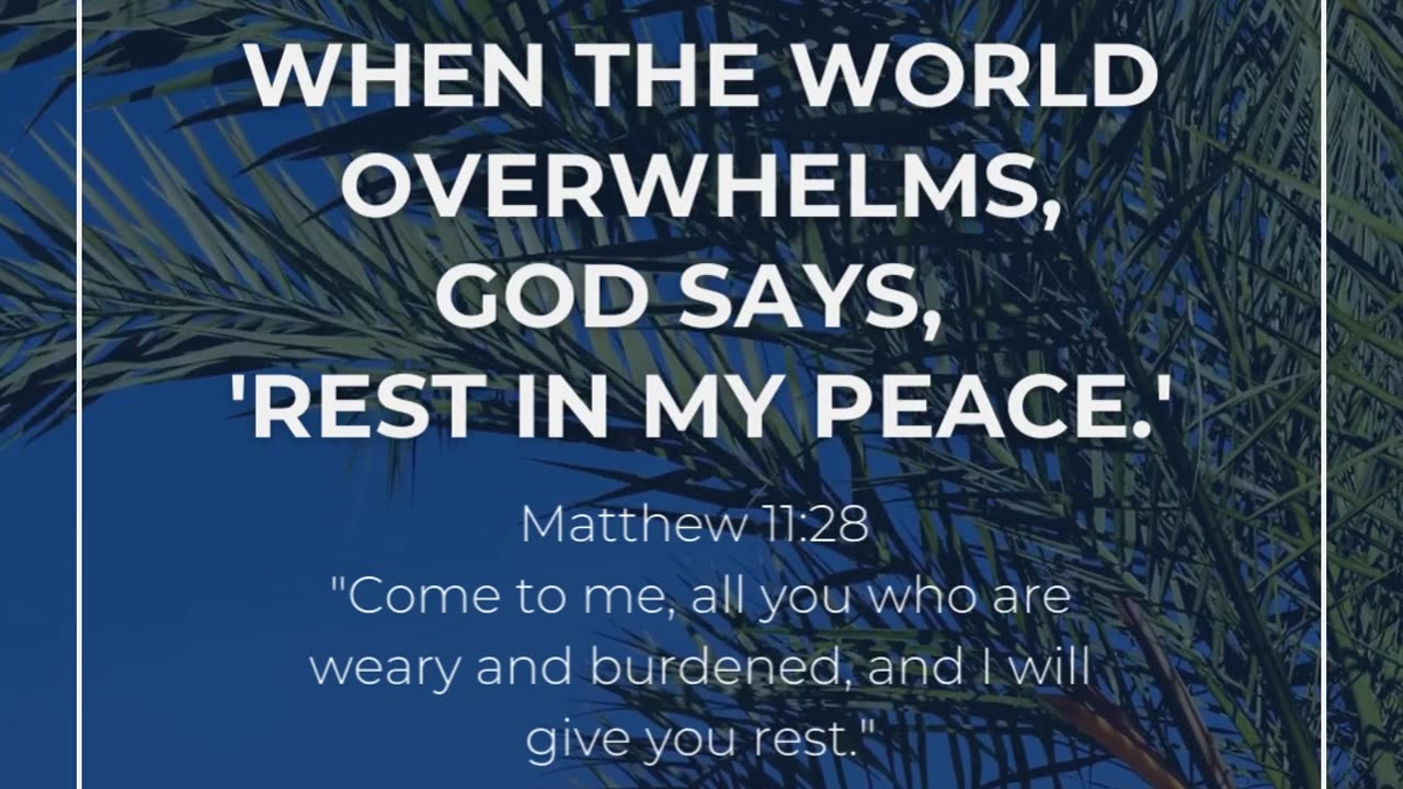 Find rest in the embrace of God's peace, even amidst life's busiest moments.