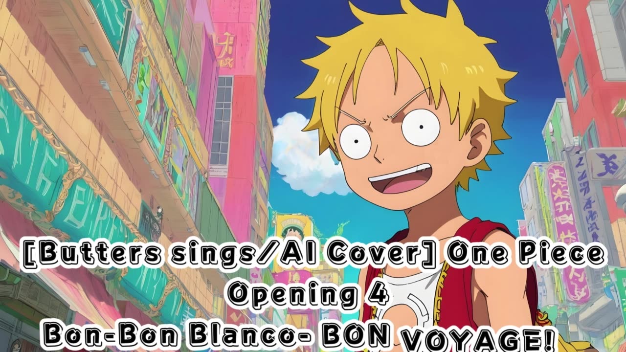 [Butters sings/AI Cover] One Piece Opening 4 Bon-Bon Blanco - BON VOYAGE!