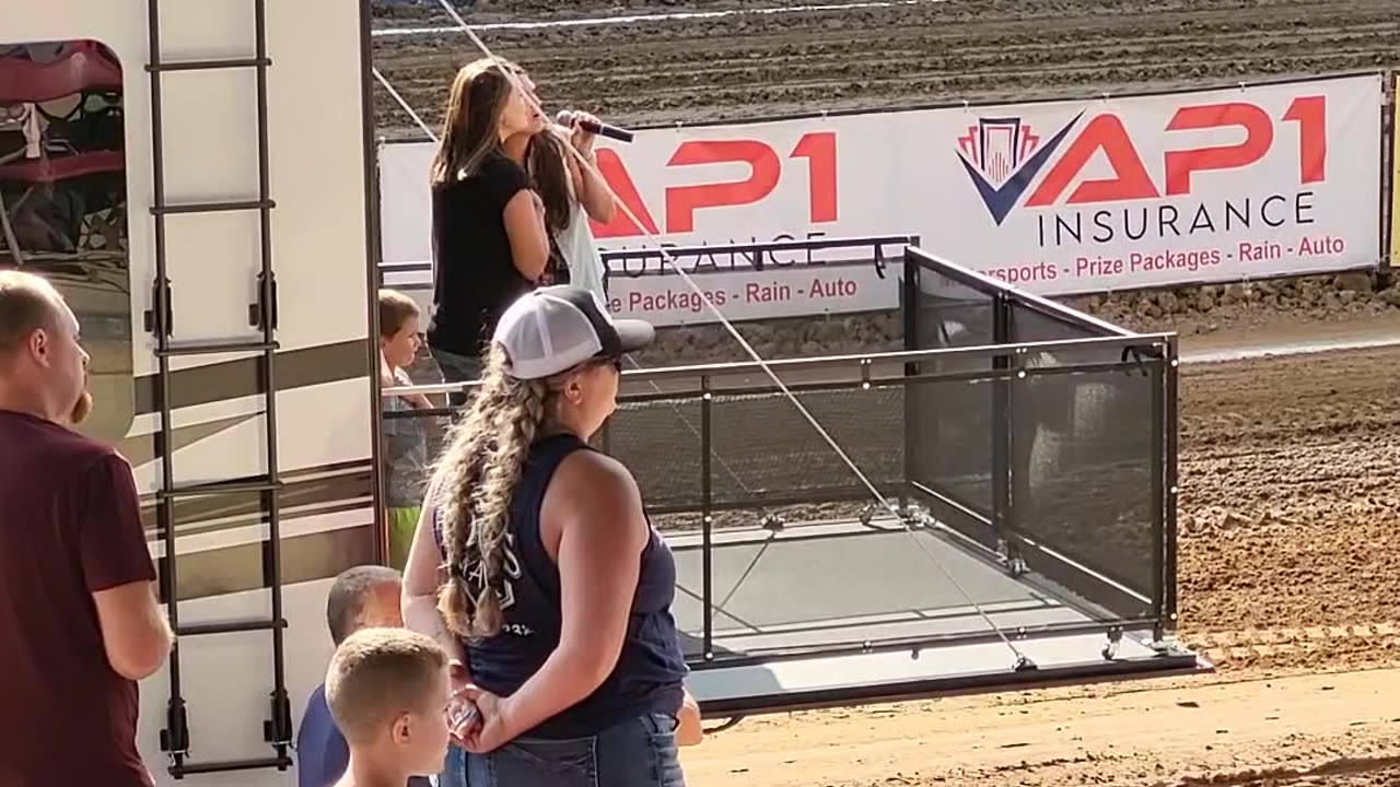 National Anthem Duet - Tractor Pull