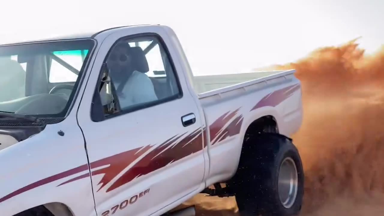 Offroading with massive truck