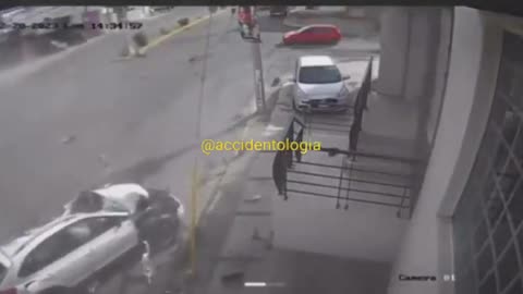 Truck Round Kicks Car