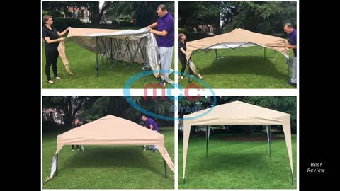 Waterproof Pop-up Gazebo with 2 Wind Bars & 4 Weight Bags & Silver Protective Layer Marquee Canopy