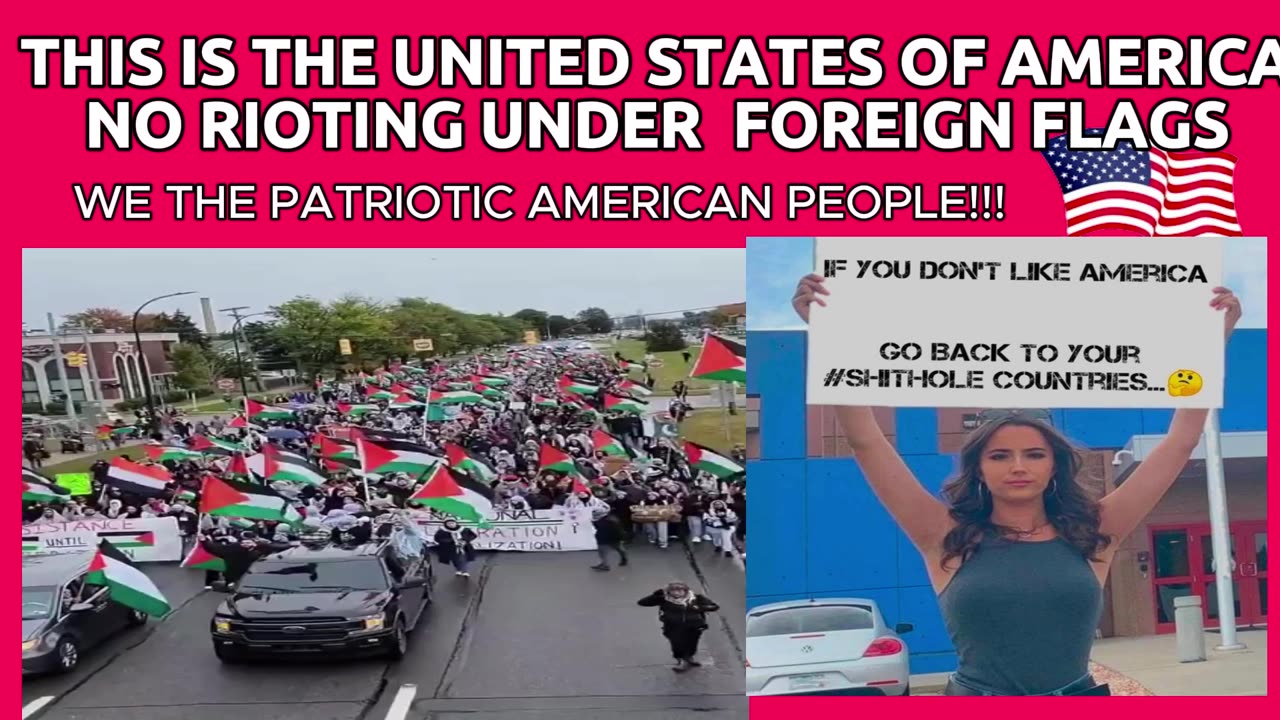 NO FOREIGN FLAGS IN AMERICA
