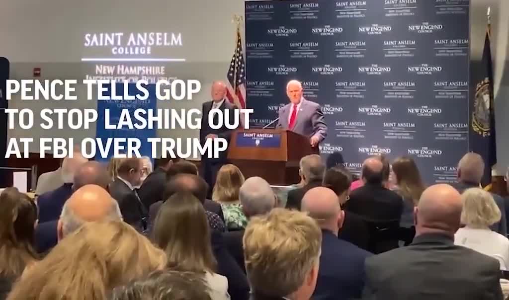 Mike Pence urged Republicans to stop attacking the F.B.I. after Mar-a-Lago raid