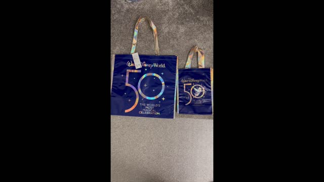 Walt Disney World 50th Anniversary Reuseable Shopping Bags #shorts