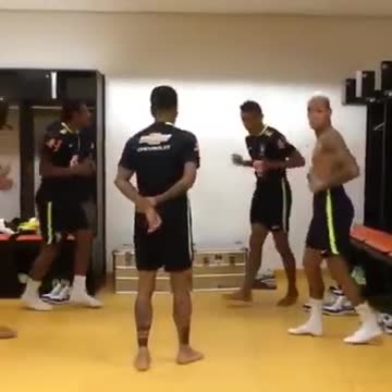 Brazil players crazy dance funny
