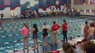 Lexie's first Jr High swim meet