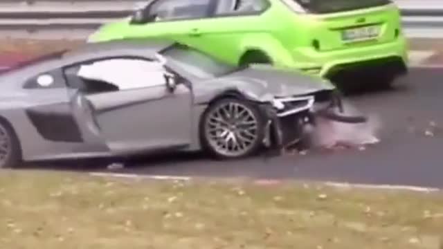 A thrilling accident at the racetrack