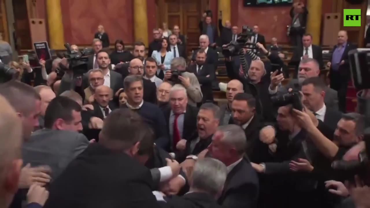 Brawl over deadly Novi Sad roof collapse erupts in Serbian Parliament