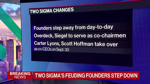 Two Sigma's Feuding Founders Step Down, Hand Reins to New CEOs