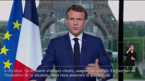 Macron anuncia che non si potra' entrare in centri commerciali e ristoranti