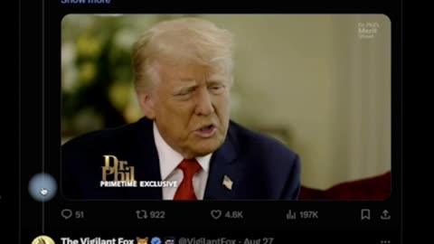 "GOD believes that" DJT with Dr. Phil