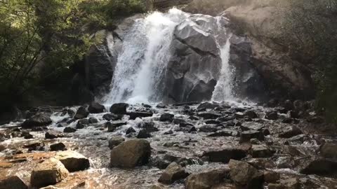 Beautiful waterfalls with ambient music