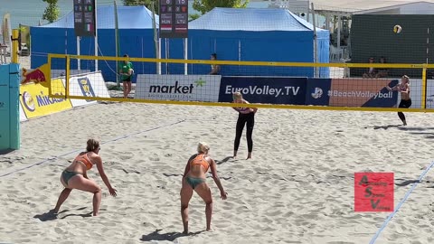 Beach Volleyball Girls Important Match Moments