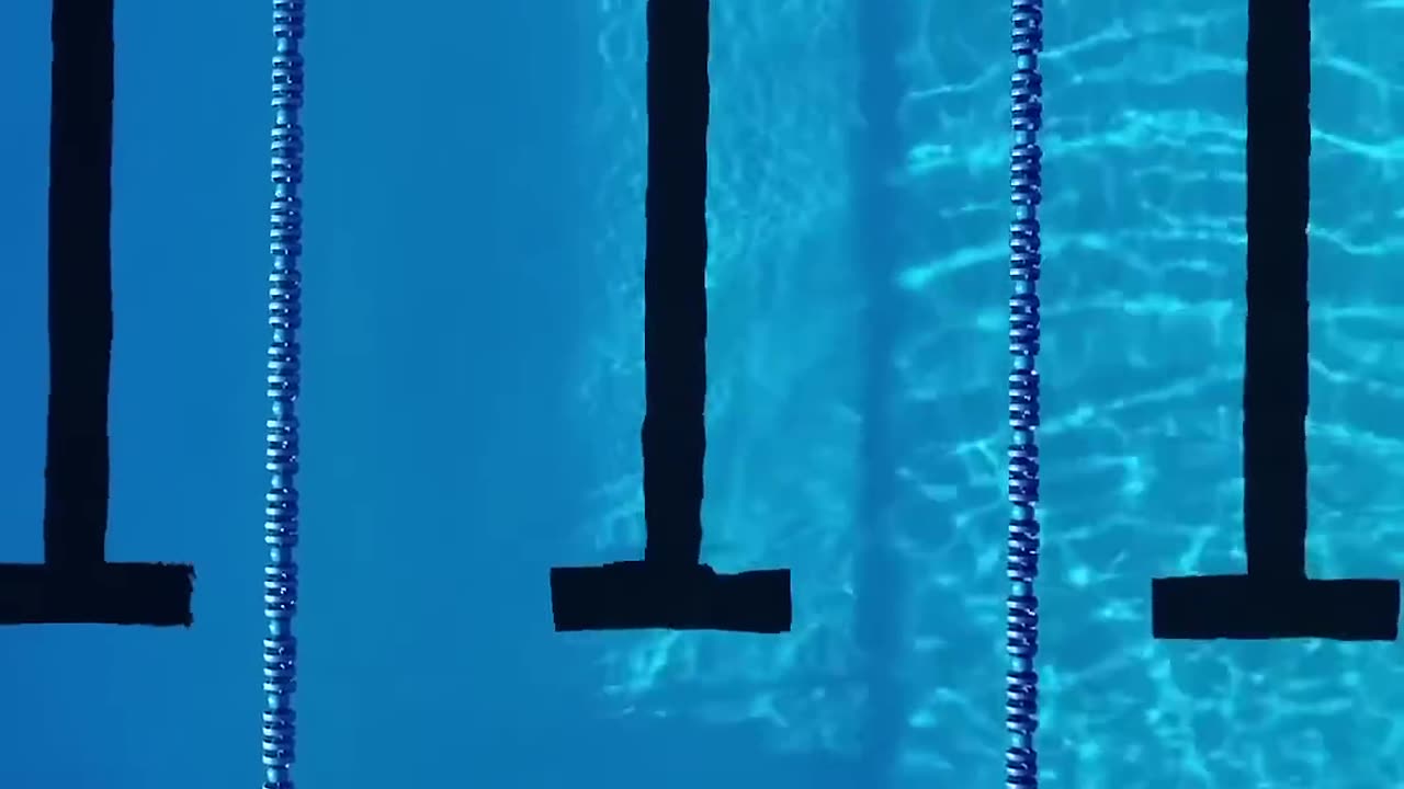 Olympic swimmer training backstroke