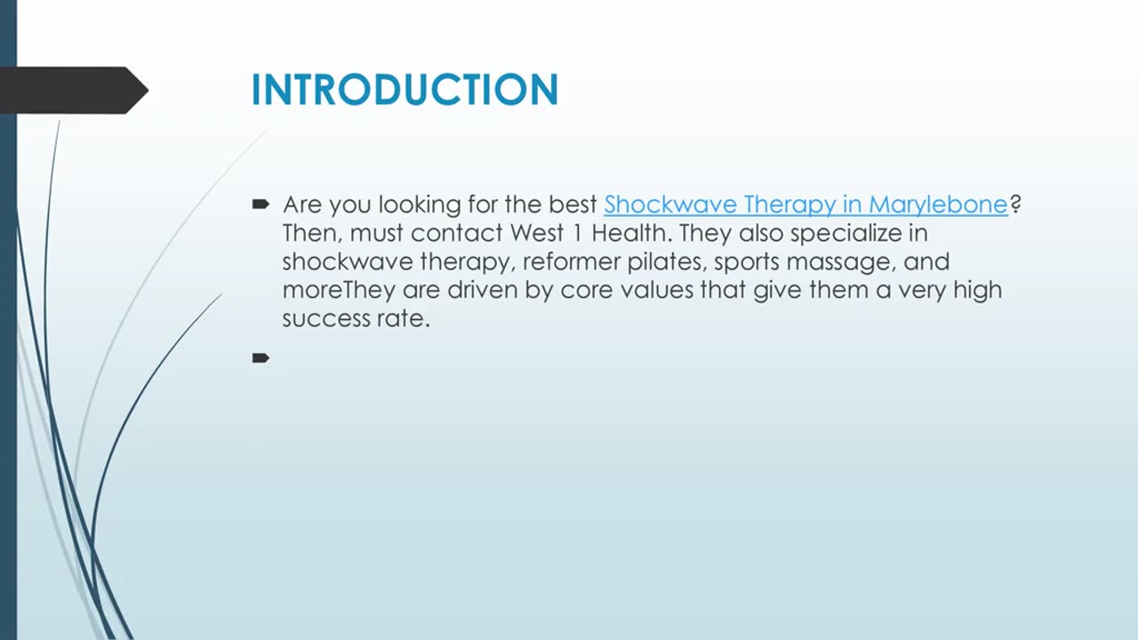 Get The Best Shockwave Therapy in Marylebone.