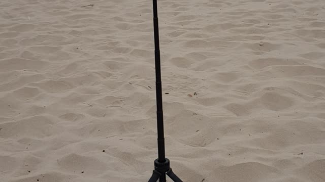 GoPro set up for a time lapse on the beach