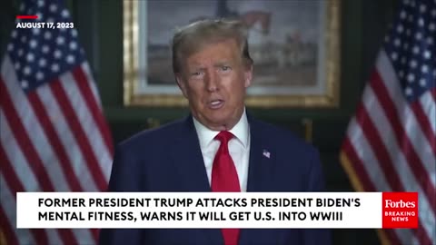 BREAKING NEWS: Trump Claims That Biden Will Lead U.S. Into World War III, Is 'Mental Catastrophe'