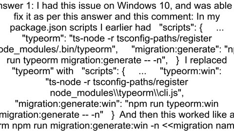 Cannot generate the migration