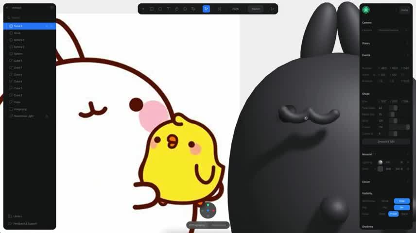 The Embryonic Form Of 3D Rabbit