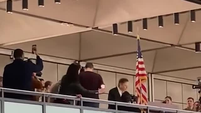 Excitement as Elon Musk spoke to US Air Force. More excited to see Elon than Biden! 🤣