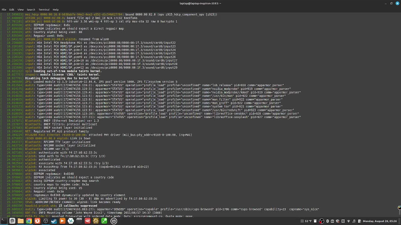 278_how to "see your kernel ring buffer" with the "dmesg" command