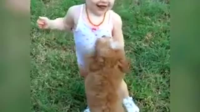 Beautiful and cute babies and dogs