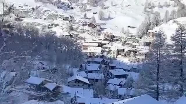 How beautiful mountains covered with snow