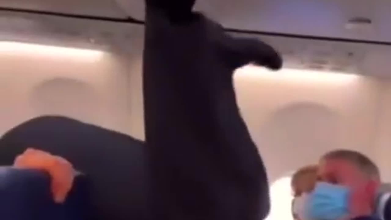 funny video ,it's called flying on an airplane