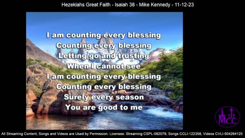 Hezekiah's Great Faith - Isaiah 38 - Mike Kennedy - 11-12-23