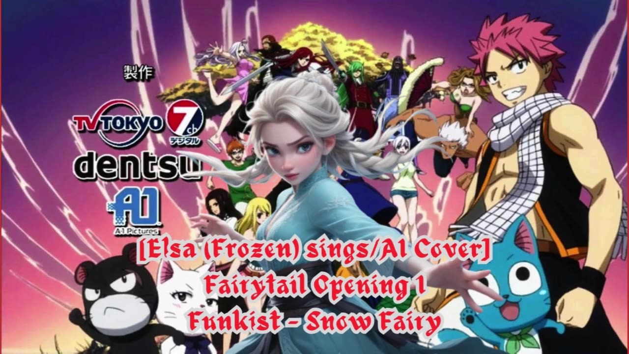 [Elsa (Frozen) sings/AI Cover] Fairy tail Opening 1 Funkist - Snow Fairy