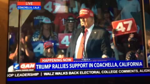 🦅 OANN Donald trump rallies Coachella California liberation day Saturday 08:56 pm