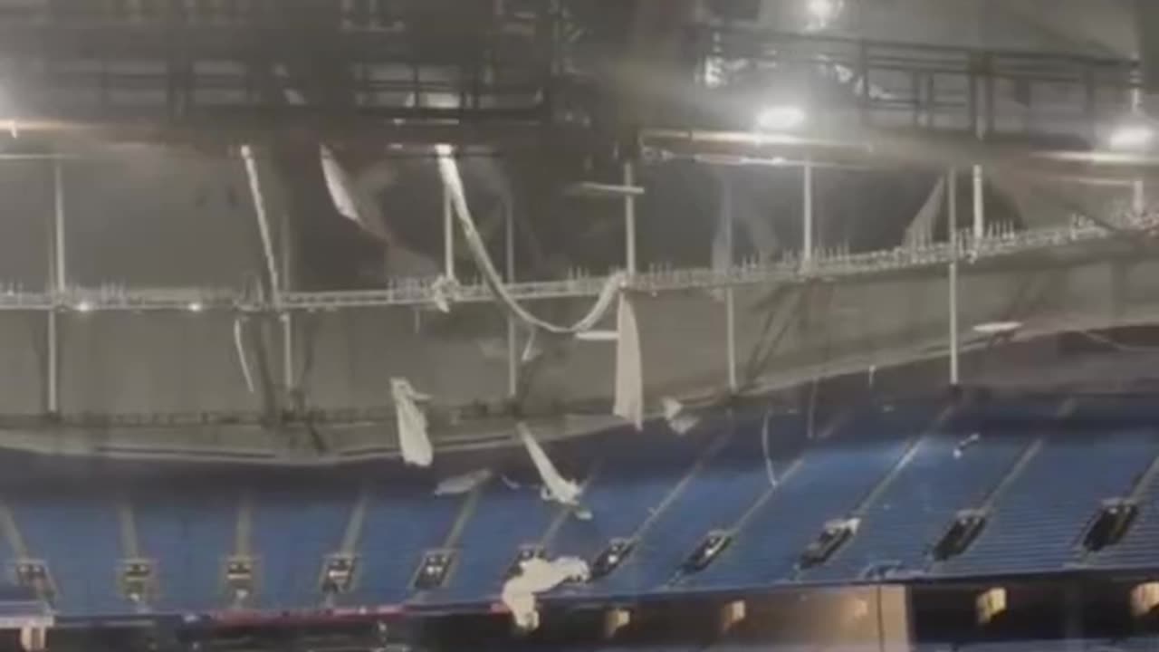 Hurricane MILTON BLEW OFF THE ROOF OF TROPICANA FIELD