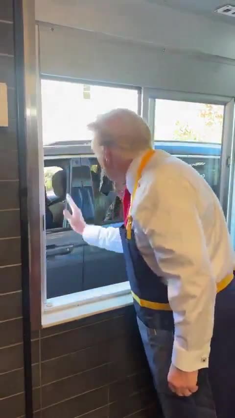 Surprised woman at McDonald's has one request for President Trump!