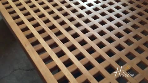 Outdoor furniture｜Outdoor teak lattice leisure long table👈🏻